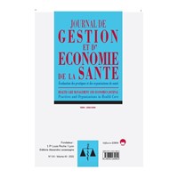 Magazine Journal de Gestion et d'Economie de la Santé
