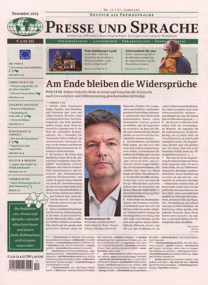 Numéro 2312 magazine Presse und Sprache - Décembre 2023