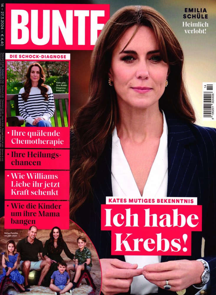 Numéro 2414 magazine Bunte (Allemagne)