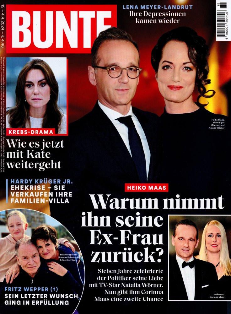 Numéro 2415 magazine Bunte (Allemagne)