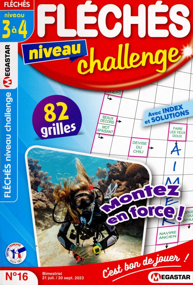 Numéro 16 magazine MG Fléchés Challenge Niv 3/4