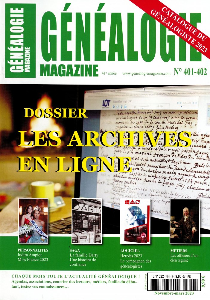 Numéro 401 magazine Généalogie Magazine