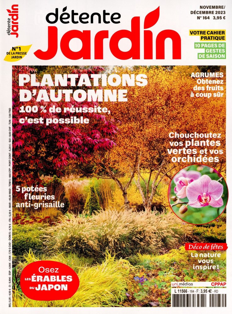 Numéro 164 magazine Détente Jardin