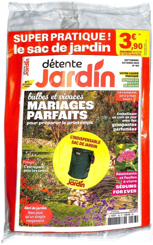 Numéro 163 magazine Détente Jardin + Sac de jardin