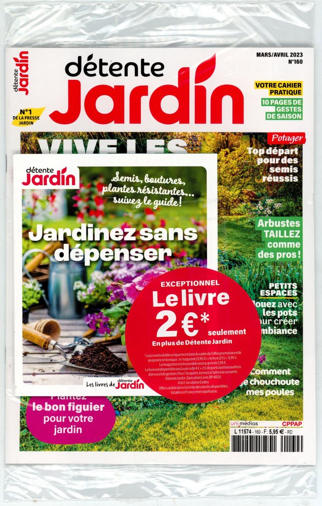 Numéro 160 magazine Détente Jardin + Livre