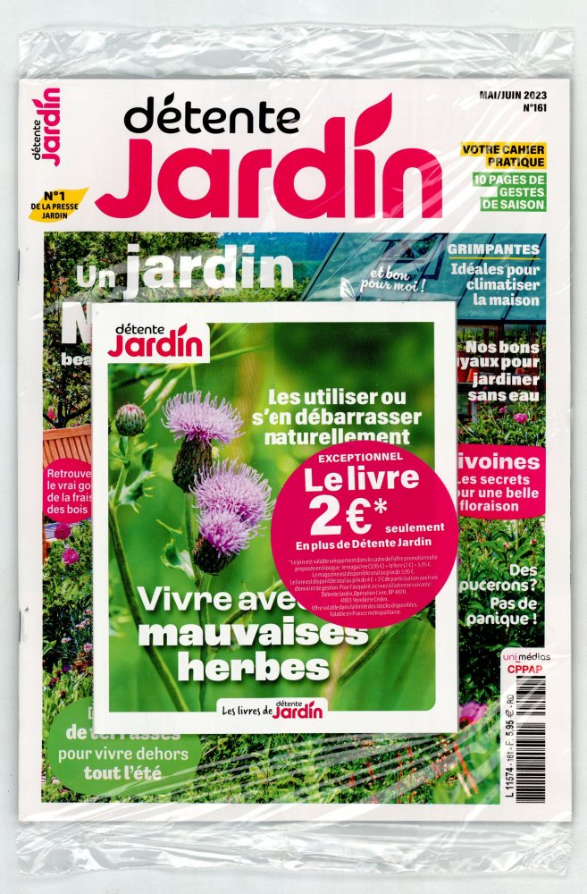 Numéro 161 magazine Détente Jardin + Livre