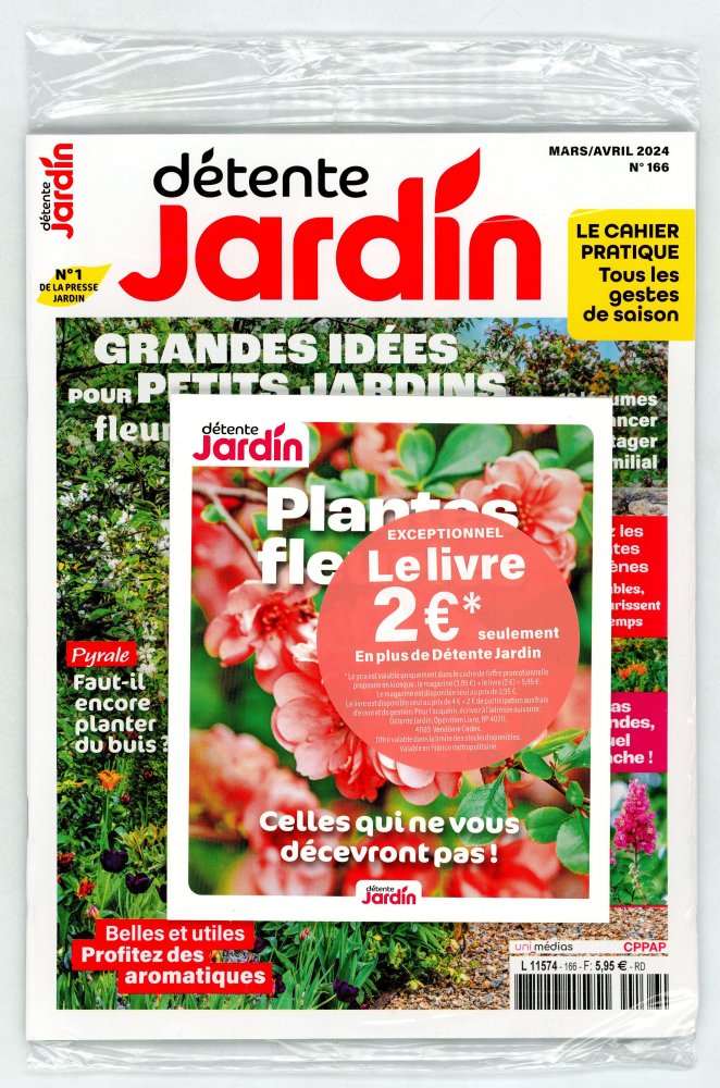Numéro 166 magazine Détente Jardin + Livre