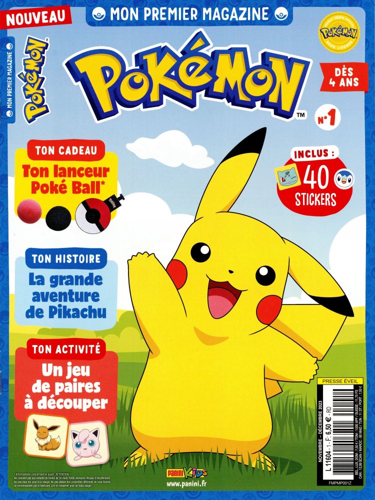 Numéro 1 magazine Mon Premier Magazine Pokémon