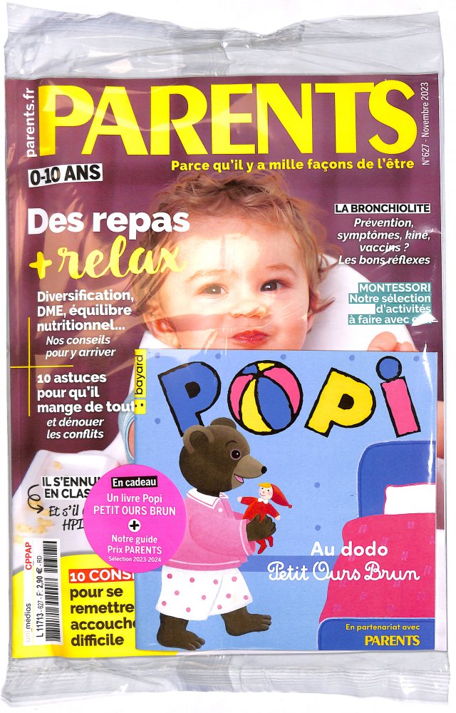 Numéro 627 magazine Parents + Livre cadeau