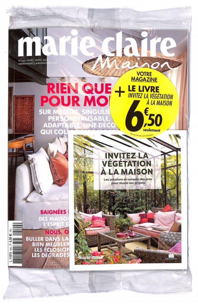 Numéro 540 magazine Marie Claire Maison + livre