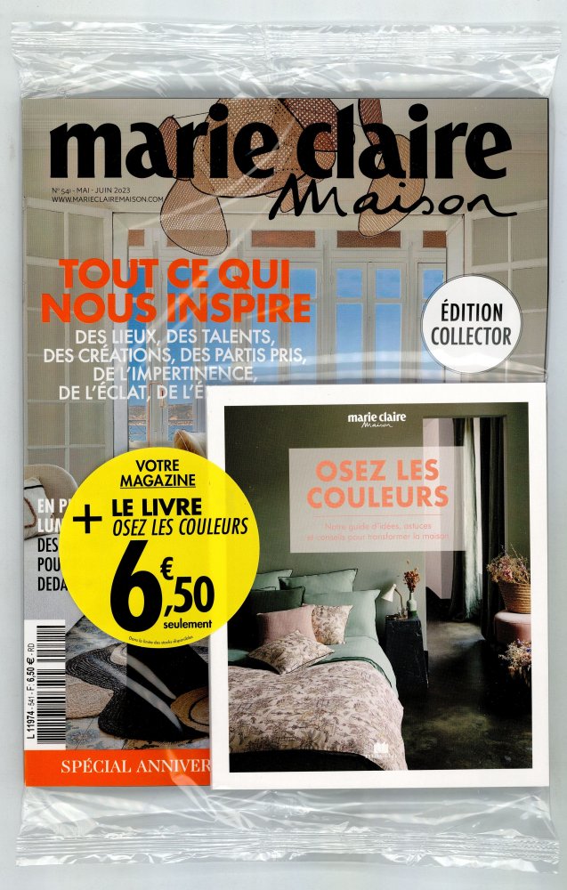 Numéro 541 magazine Marie Claire Maison + livre