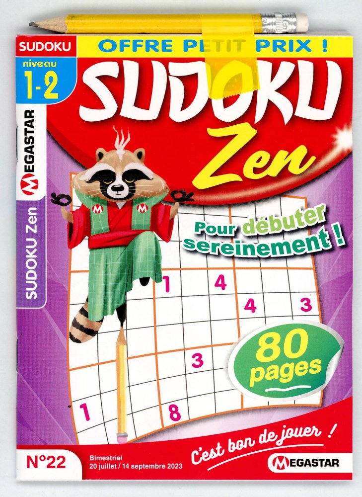 Numéro 22 magazine MG Sudoku Zen Niv 1/2