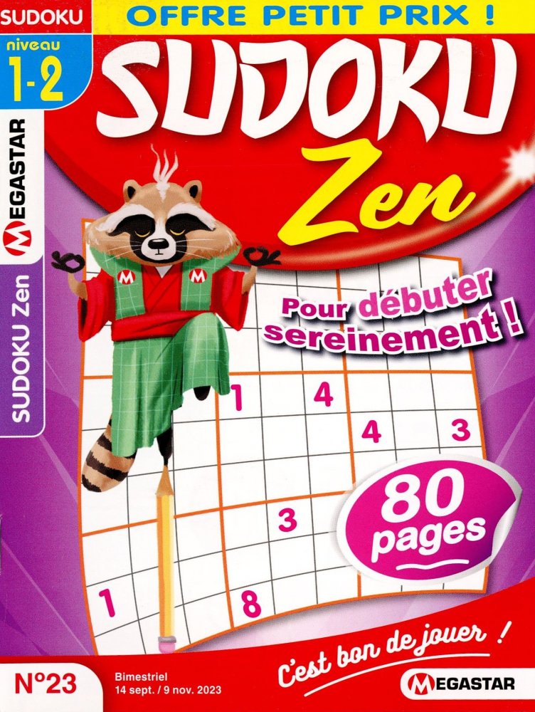 Numéro 23 magazine MG Sudoku Zen Niv 1/2