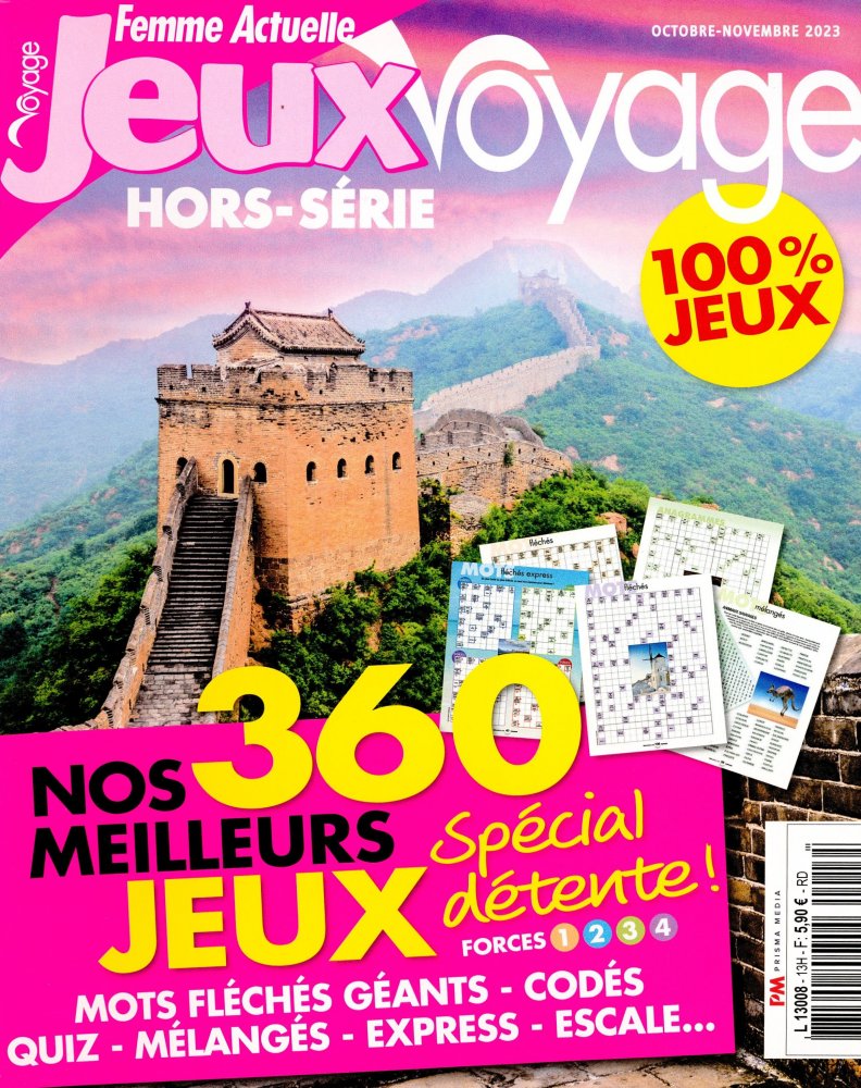 Numéro 13 magazine Femme Actuelle Jeux Voyage Hors-Série