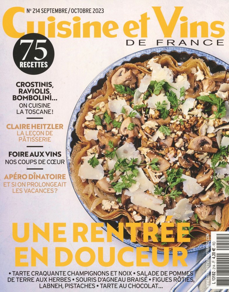 Numéro 214 magazine Cuisine et Vins de France