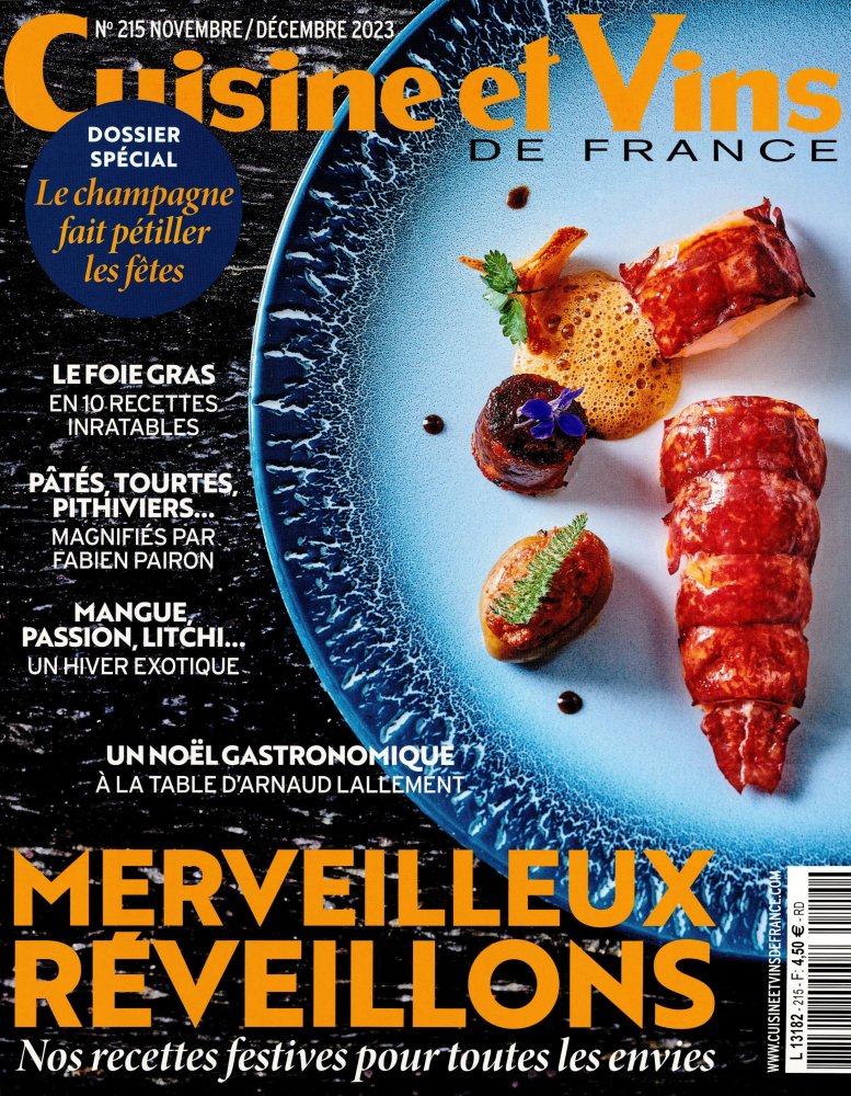Numéro 215 magazine Cuisine et Vins de France