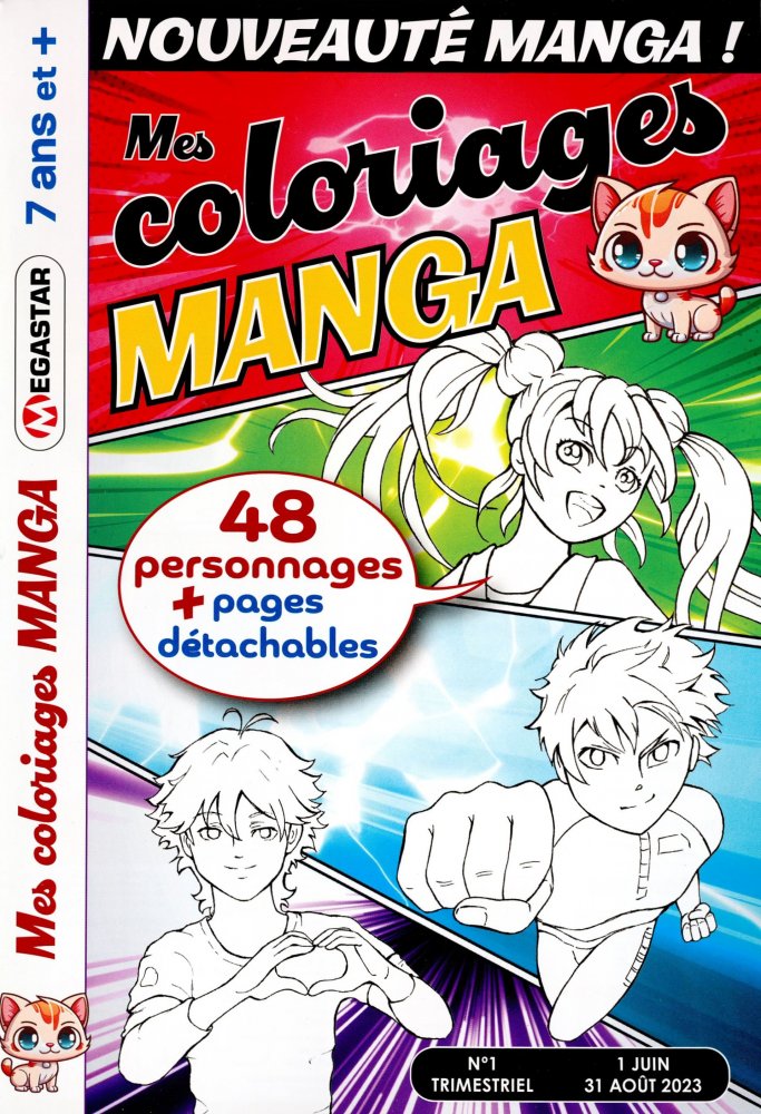 Numéro 1 magazine MG Mes Coloriages MANGA - 7 ans et +