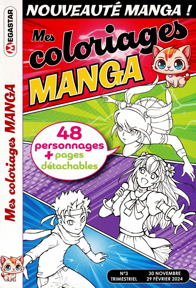 Numéro 3 magazine MG Mes Coloriages MANGA - 7 ans et +