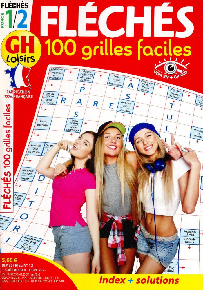 Numéro 12 magazine GH Fléchés Facile 100 Grilles Niv. 1/2