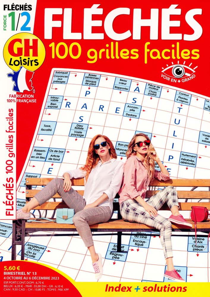Numéro 13 magazine GH Fléchés Facile 100 Grilles Niv. 1/2