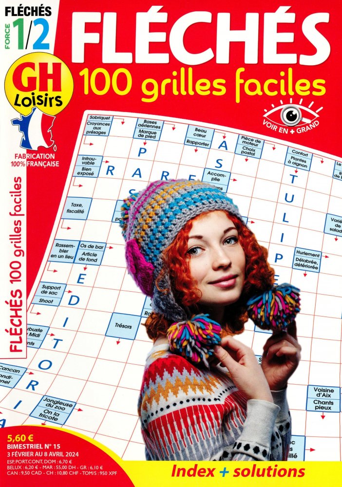Numéro 15 magazine GH Fléchés Facile 100 Grilles Niv. 1/2