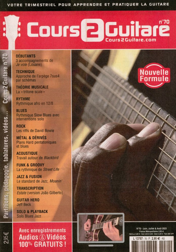 Numéro 70 magazine Cours 2 Guitare
