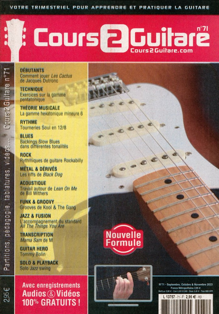 Numéro 71 magazine Cours 2 Guitare