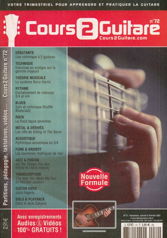 Numéro 72 magazine Cours 2 Guitare
