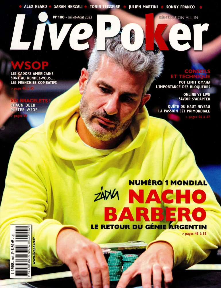 Numéro 180 magazine Live Poker