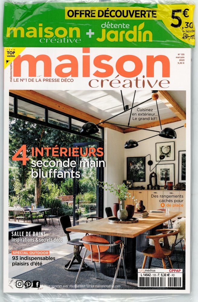Numéro 135 magazine Maison Créative + Détente Jardin
