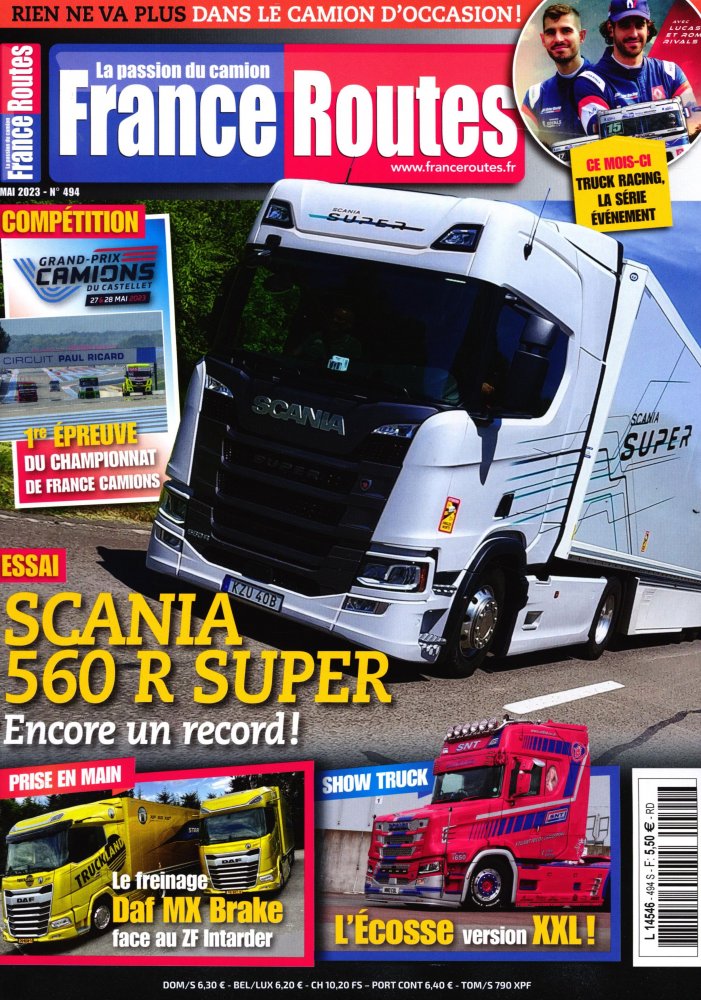 Numéro 494 magazine France Routes