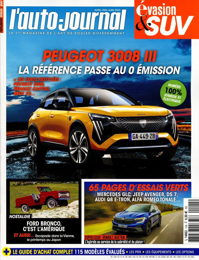 Numéro 104 magazine L'Auto-Journal Évasion & SUV