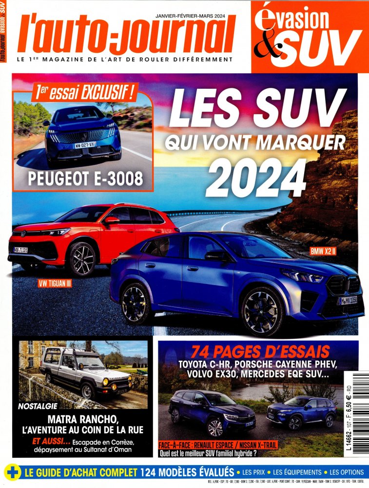 Numéro 107 magazine L'Auto-Journal Évasion & SUV