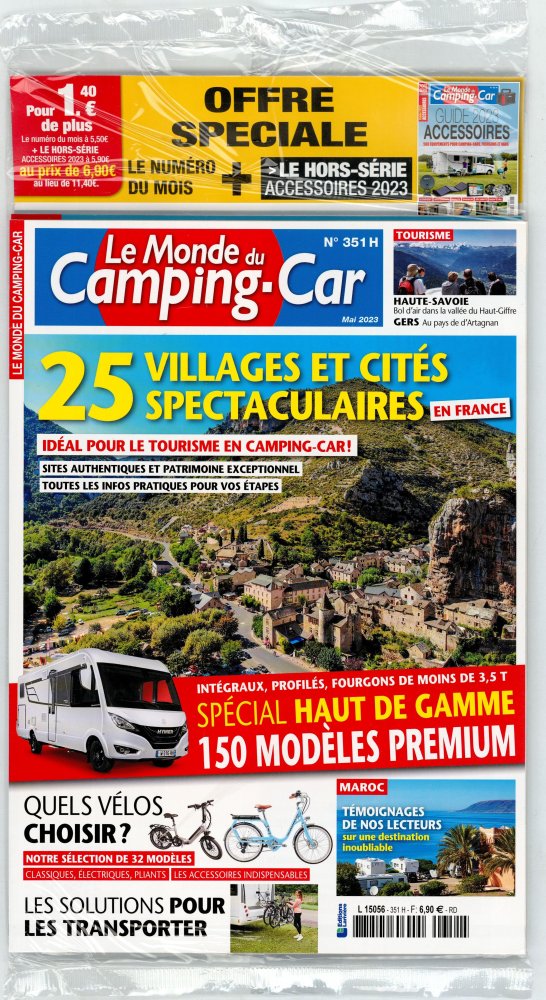 Numéro 351 magazine Le Monde Du Camping-Car + un Hors-Série