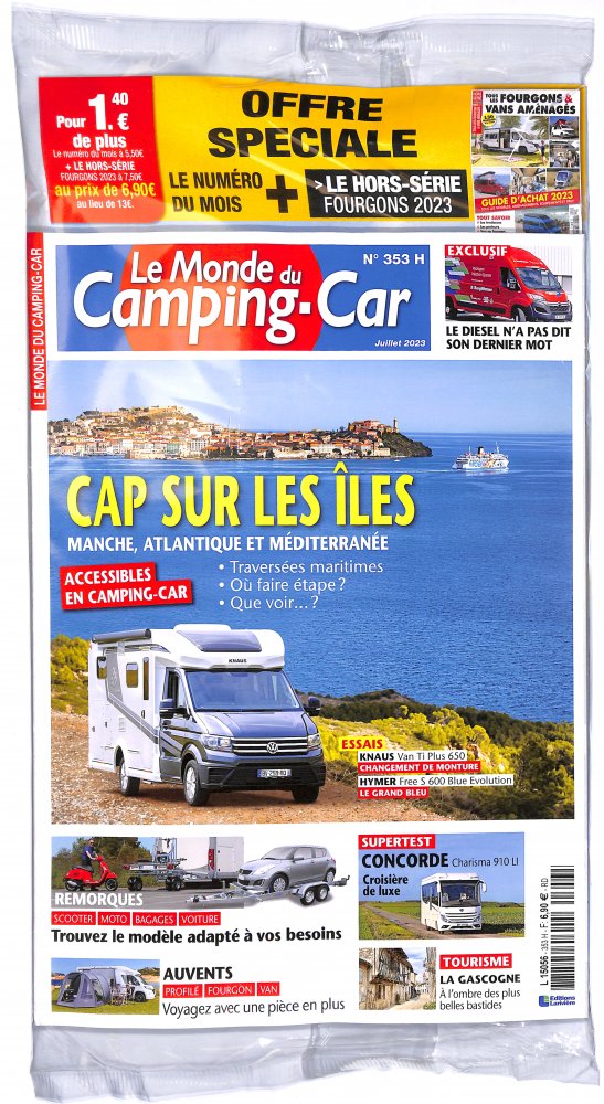 Numéro 353 magazine Le Monde Du Camping-Car + un Hors-Série