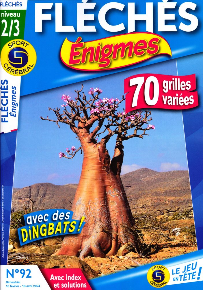 Numéro 92 magazine SC Fléchés Enigmes Niv. 2/3