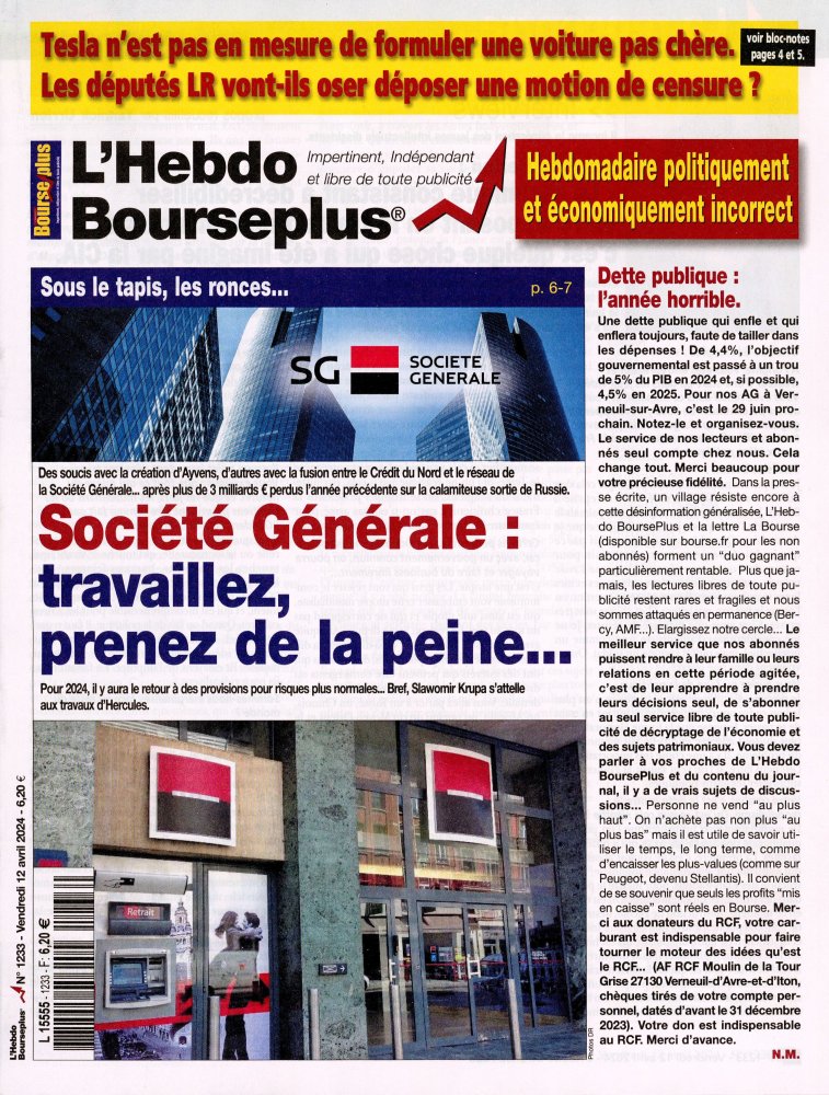 Numéro 1233 magazine L'Hebdo Bourseplus