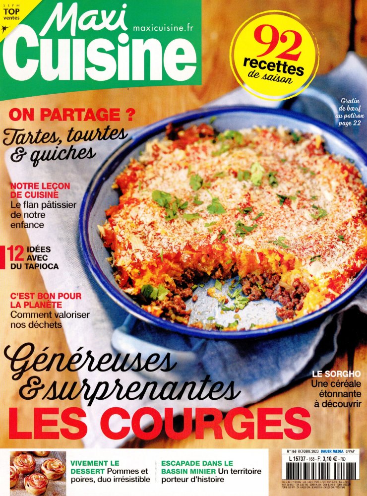 Numéro 168 magazine Maxi Cuisine