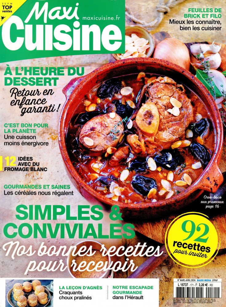 Numéro 171 magazine Maxi Cuisine
