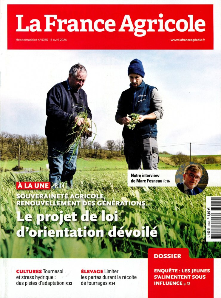 Numéro 4055 magazine La France Agricole