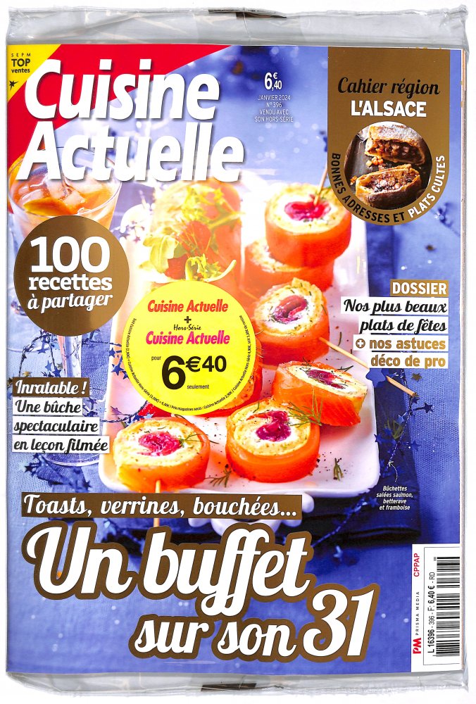 Numéro 396 magazine Cuisine Actuelle + Cuisine Actuelle Hors-Série