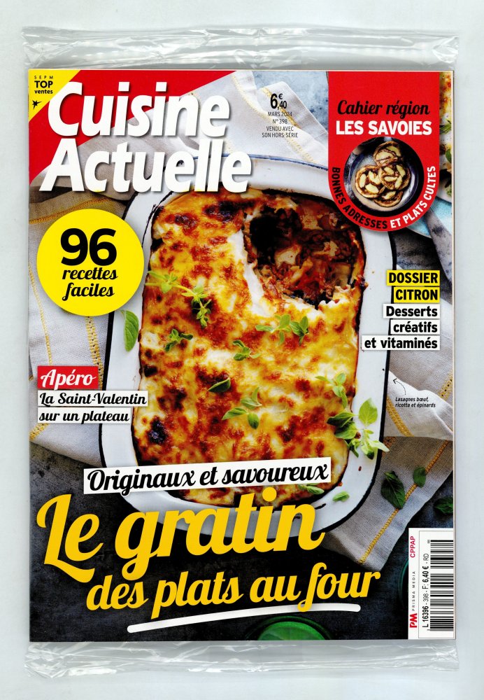 Numéro 398 magazine Cuisine Actuelle + Cuisine Actuelle Hors-Série