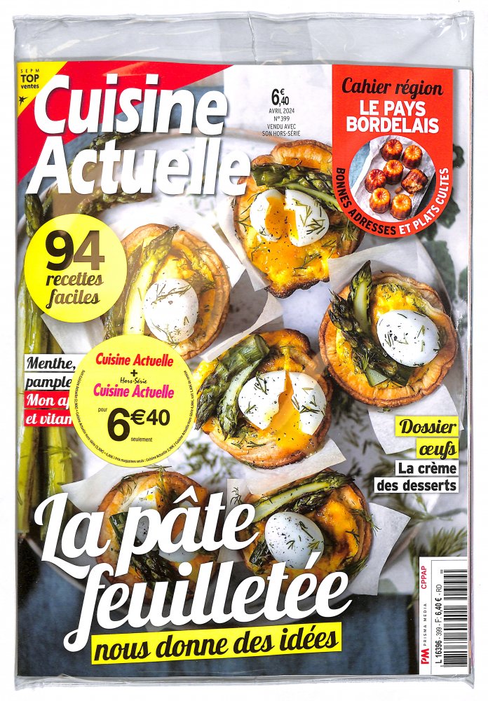 Numéro 399 magazine Cuisine Actuelle + Cuisine Actuelle Hors-Série