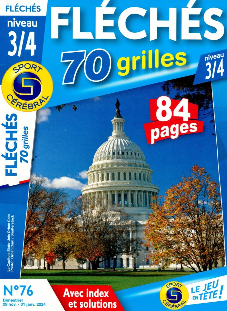 Numéro 76 magazine SC Fléchés 70 grilles Niveau 3/4