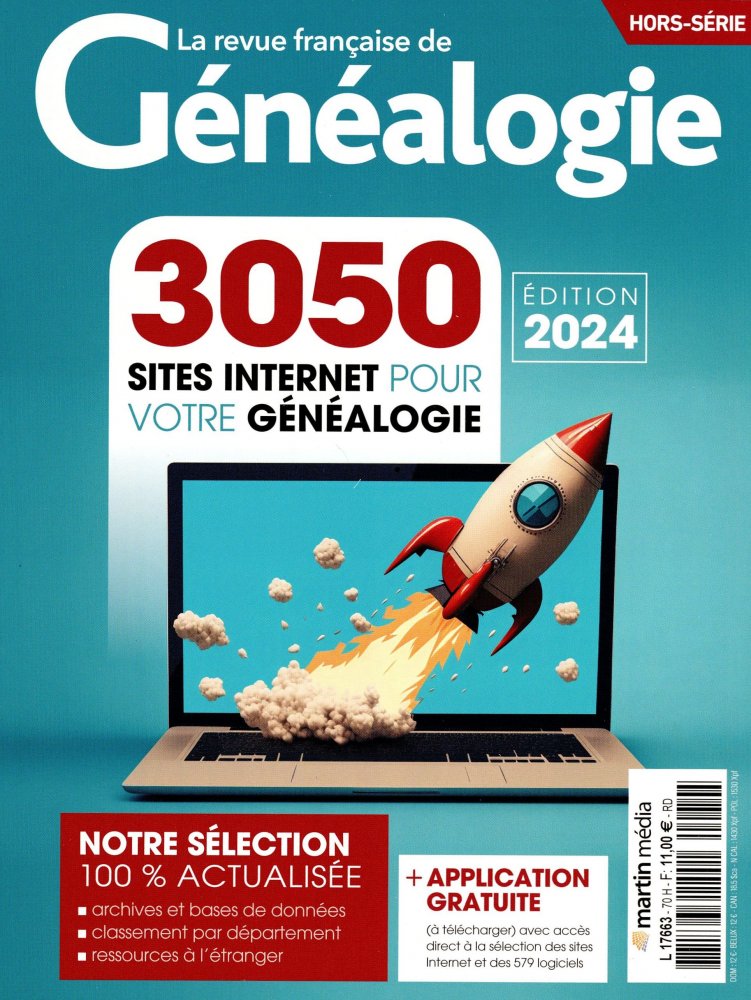 Numéro 70 magazine La Revue Française de Généalogie Hors-Série