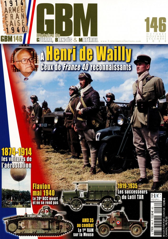 Numéro 146 magazine GBM Histoire de Guerre, Blindés & Matériel