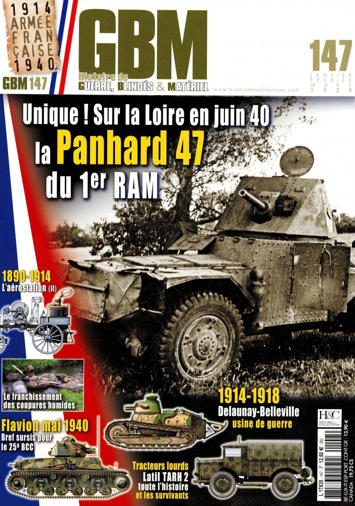 Numéro 147 magazine GBM Histoire de Guerre, Blindés & Matériel