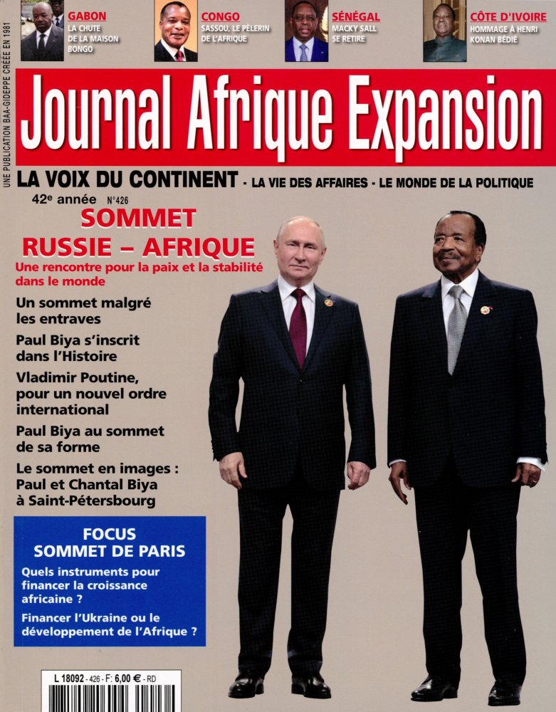 Numéro 426 magazine Journal Afrique Expansion