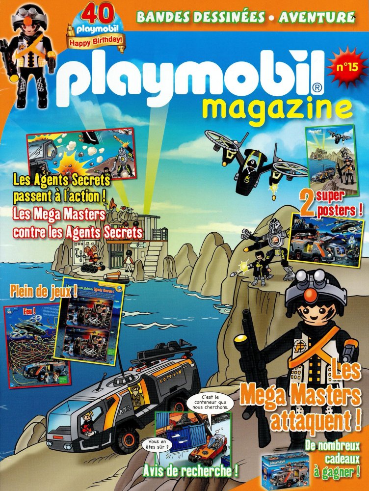 Numéro 6 magazine Méga Aventures + Playmobil Pink