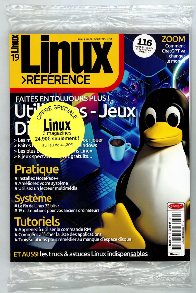 Numéro 19 magazine Offre Linux Référence + 2 Numéros